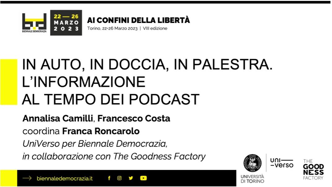 “L’informazione al tempo dei podcast” raccontata da Francesco Costa e Annalisa Camilli
