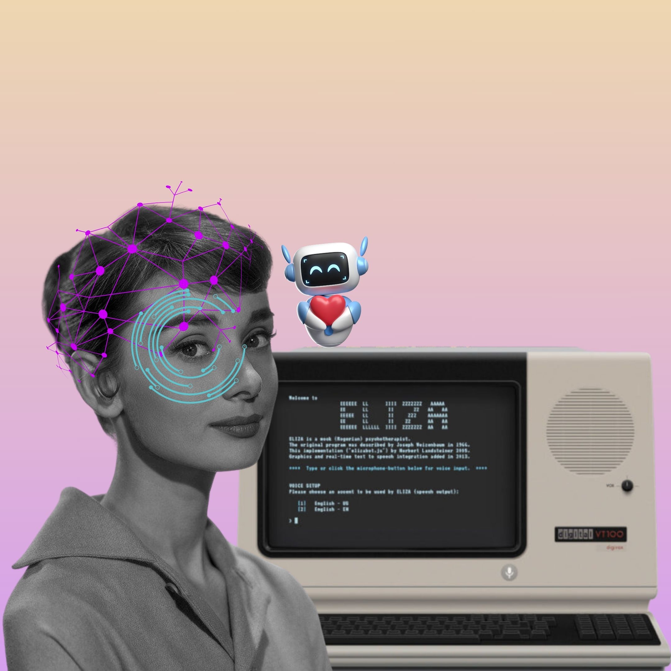 Audrey Hepburn, Chatbot e assistenti vocali: La storia di Eliza